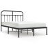 Estructura de cama con cabecero metal negro 120x200