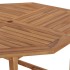 Mesa de comedor de jardín madera maciza de teca 110x110x75