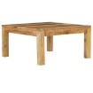 Mesa de centro de madera de mango maciza 80x80x40 cm