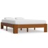 Estructura de cama madera maciza pino marrón claro 120x200