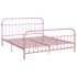 Estructura de cama de metal rosa 180x200