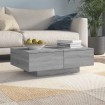 Mesa de centro madera contrachapada gris Sonoma 90x60x31 cm