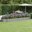 Jardinera arriate acero recubrimiento polvo plata 450x140x36 cm