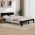 Estructura de cama madera maciza de pino negro 140x200