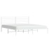 Estructura de cama con cabecero metal blanca 200x200