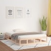 Estructura de cama doble pequeña de madera maciza 120x190 cm