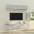 Set de muebles de TV 6 pzas madera contrachapada gris