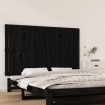 Cabecero de cama de pared madera maciza pino negro 147x3x90 cm
