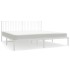 Estructura de cama con cabecero metal blanca 200x200