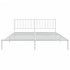 Estructura de cama con cabecero metal blanca 200x200