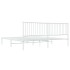 Estructura de cama con cabecero metal blanca 200x200