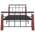 Estructura de cama metal y madera maciza de roble 90x200