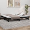 Sofá cama extraíble madera maciza de pino negro 2x(90x190) cm