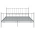 Estructura de cama de metal gris 140x200