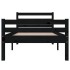 Estructura de cama madera maciza negro 90x200