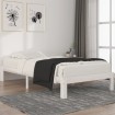 Estructura de cama madera maciza de pino blanco 100x200 cm