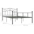 Estructura de cama de metal gris 160x200