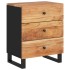 Mesita de noche madera acacia madera contrachapada 50x33x62