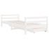 Estructura cama infantil y cajones madera pino blanco 90x190