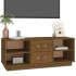 Mueble de TV madera maciza de pino marrón miel 100x34x40