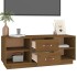 Mueble de TV madera maciza de pino marrón miel 100x34x40