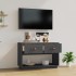 Mueble de TV madera maciza de pino gris 90x40x60