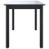 Mesa de comedor de madera maciza de caucho negro 114x71x75