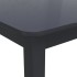 Mesa de comedor de madera maciza de caucho negro 114x71x75