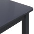 Mesa de comedor de madera maciza de caucho negro 114x71x75