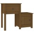 Mesitas de noche 2 uds madera pino marrón miel 79,5x38x65,5