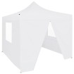 Carpa plegable profesional con 4 paredes acero blanco 3x3 m