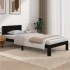 Estructura de cama madera maciza de pino negro 90x200