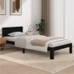 Estructura de cama madera maciza de pino negro 90x200 cm