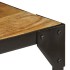 Mesa de centro de madera maciza de mango rugosa y acero 110