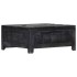 Mesa de centro madera maciza de mango negro 65x65x30