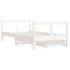 Estructura cama infantil y cajones madera pino blanco 80x160