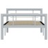 Estructura de cama de metal gris y blanco 100x200