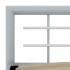 Estructura de cama de metal gris y blanco 100x200