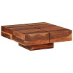 Mesa de centro de madera maciza de acacia 80x80x30 cm