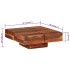 Mesa de centro de madera maciza de acacia 80x80x30