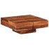 Mesa de centro de madera maciza de acacia 80x80x30