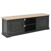 Mueble para el televisor de madera negro 120x30x40 cm