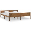 Estructura de cama madera maciza pino marrón miel 180x200 cm