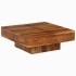 Mesa de centro de madera maciza de acacia 80x80x30