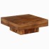 Mesa de centro de madera maciza de acacia 80x80x30