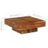 Mesa de centro de madera maciza de acacia 80x80x30