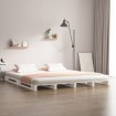 Cama de palets madera maciza pino blanca 120x190 cm