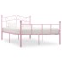 Estructura de cama de metal rosa 160x200