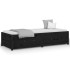 Sofá cama de madera maciza de pino negro 75x190