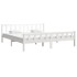 Estructura de cama madera maciza blanca 200x200